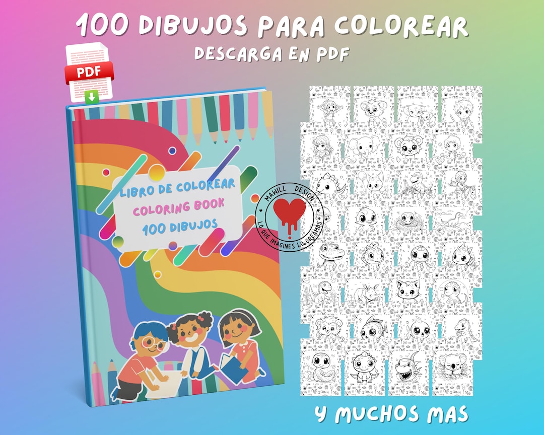 Kid Coloring Paper.pdf 100 Printable Children's Coloring Pages Pdf File / Download / Template ...
