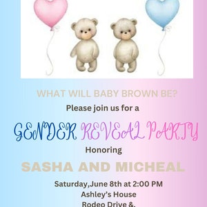 digital Gender Reveal Invitations