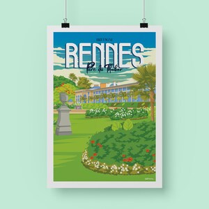 Cartel «Parque Rennes Thabor»