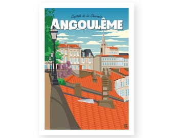 Poster &quot;Angoulême&quot; Charente