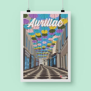 Affiche "Aurillac" Auvergne