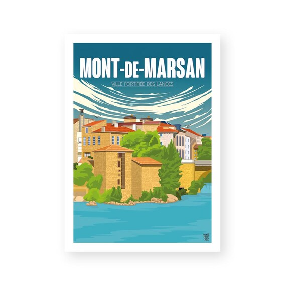 ポスター「モン・ド・マルサン」ランド ヴィンテージ ウォール