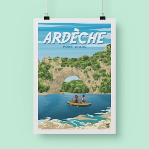 Plakat „Ardèche Pont d’Arc“ Rhône-Alpes