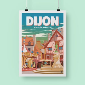 Poster "Dijon" Burgundy-Franche-Comté
