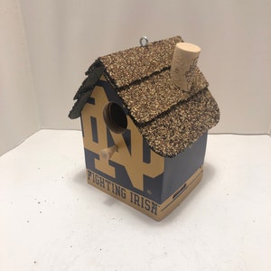 Notre Dame  License Plate Birdhouse