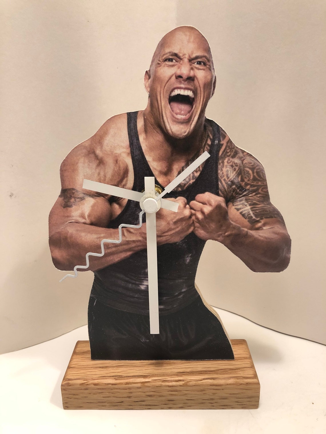 Dwayne Johnson the Rock Clock Etsy Israel