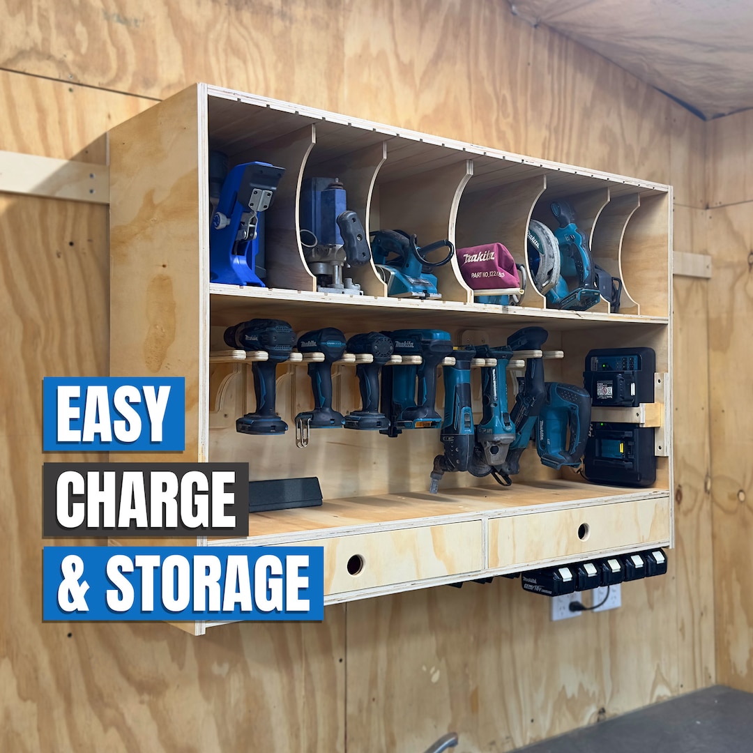 Drill Charging & Storage Station - Easy One-day Build Digital Plans - Etsy