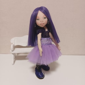 Textile doll, Handmade textile doll with clothes, Rag doll, Interior doll,  Art textile doll
