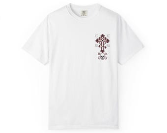 Christian Orthodox 3 Bar Cross Skull Unisex T-shirt, IC XC NIKA, Religious Tee, Vintage Style Shirt, Religious Gift, Orthodox Shirt