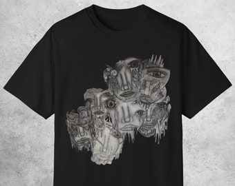 Alternative Dark Art Graphic T-Shirt, Dreamcore Grunge Tee, Creepy Cottagecore Shirt, Y2k Retro Fashion, Gothic Fairy Art, Psychedelic