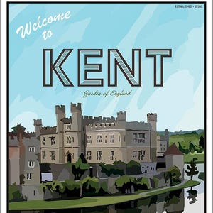 Welcome to &quot;Kent&quot; Hand Drawn Poster