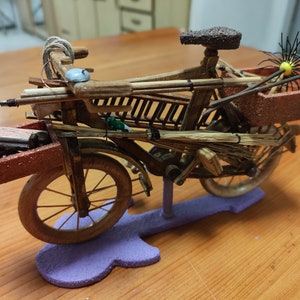 Model bicycle of the chimney sweeper from times gone by