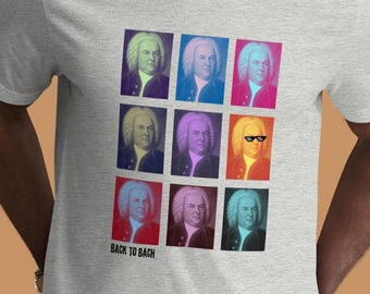Bach Unisex T-shirt | Composer Series | Music Teacher Gift | Vintage Classical Music Tee