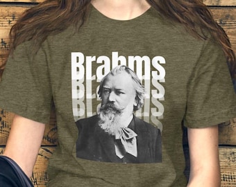 Brahms Unisex T-shirt | Composer Series | Music Teacher Gift | Vintage Classical Music Tee