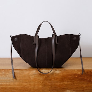 Suede Tote Bag,Genuine Leather Shoulder Bag,Design Classic Handbag