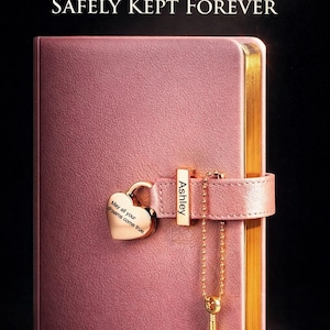 Personalized Lock Diary with Key – Custom Journal with Lock – Secret Password Notebook – Gift for Girls, Niece, Teen – Keepsake Memory Book