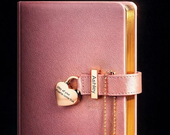 Personalized Lock Diary with Key – Custom Journal with Lock – Secret Password Notebook – Gift for Girls, Niece, Teen – Keepsake Memory Book