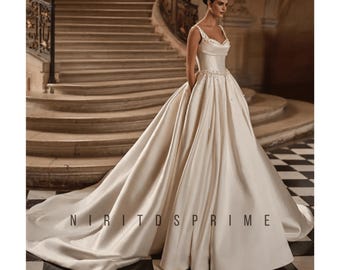 Exquisite Perle Prinzessin Ballkleid Brautkleid | Kundenspezifisches Brautkleid
