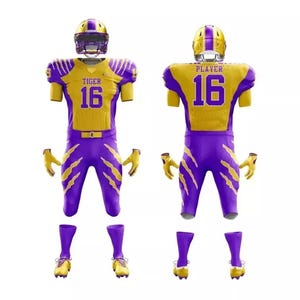 Custom American football Uniform Set Personalized Jersey and Shorts for Teams Youth and Adult Sizes Sublimated Sportswear Men Women