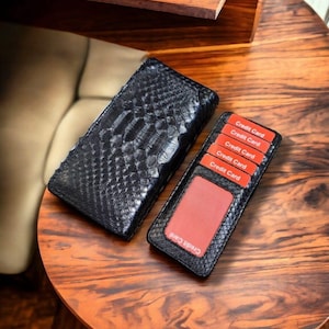 Python Leder Brieftasche, SnakeSkin Leder Leder Mann und Frauen Brieftasche, handgefertigte Brieftasche, bestes Geschenk, Vatertagsgeschenk,