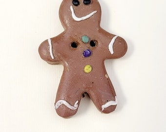 Gingerbread man button