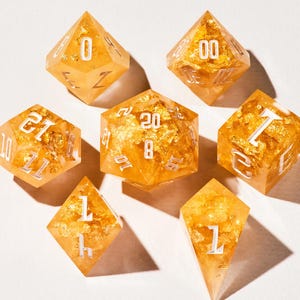 Handgjorda epoxiharts-tärningsset, tärningsset, RPG-tärningssamling, Tomb Of Sand, Lava Dungeon, Golden Dune