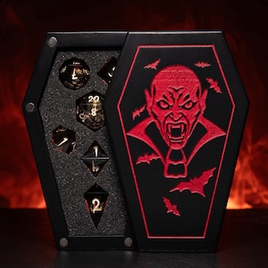 Set di dadi da vampiro, in resina epossidica con bordi affilati, per giochi di ruolo come Dungeons & Dragons.