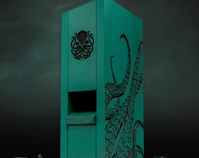 Magnetic Dice Tower, Dice Tray, Solid Wood, Personalized, RPG, Dungeons and Dragons, Rolling Dice, Gifts for DND player