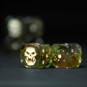 Dice D6 Set, D6 Dice, Orcs Dice, Board Games, Epoxy Resin Dice, DND, RPG, Soft Edges Dice