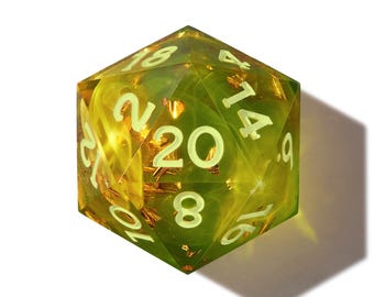 Misty Dice Set for DND | Handmade Sharp Edge Resin Dice Dungeons & Dragons | Forest Spirit, Amethyst Veil, Twilight Mist