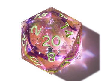 Handmade Resin DND Dice Set, Polyhedral RPG Dice for Dungeons & Dragons, Dungeon Master Gift