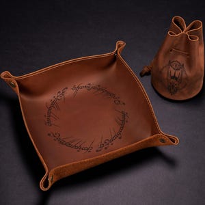 Bandeja para dados, personalizada, bandeja de cuero para dados, mazmorras y dragones, dados, juego de dados, juegos de rol, dados, DND
