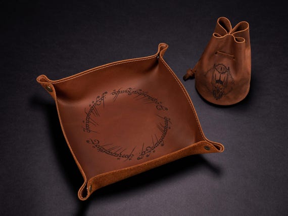 Rolling Dice Tray, Personalized, Leather Dice Tray, Dungeons and Dragons, Dice, Dice Set, RPG, Rolling Dice, DND