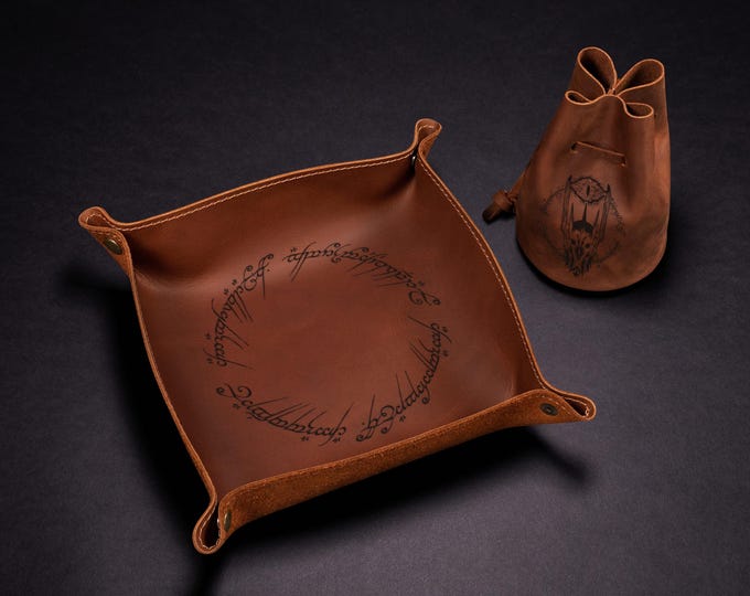 Rolling Dice Tray, Personalized, Leather Dice Tray, Dungeons and Dragons, Dice, Dice Set, RPG, Rolling Dice, DND