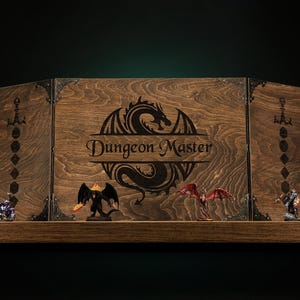 Pantalla de DM personalizada, Game Master, Personalizada, Pantalla de tablero, Dungeon Master, Dungeons and Dragons, DND, RPG