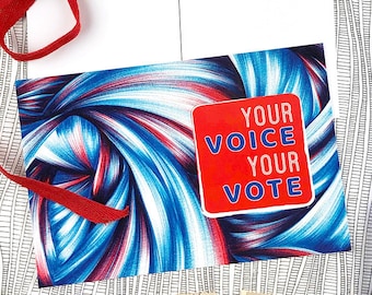 Vote Postcards - Your Voice Your Vote - Election Postcards - Voter Postcards - Get Out the Vote - Postcards to Voters - Political Postcard