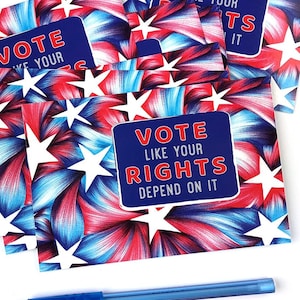 Vote Like Your Rights Depend on It - Set mit 50 Vote Postkarten - Postkarten an Wähler