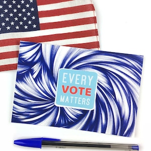 Set of 50 Voter Postcards Postcards to Voters Free Shipping Every Vote Matters Election Postcards Political Resistance image 1