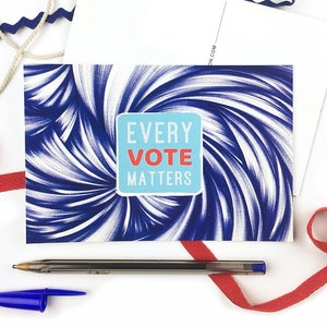 Set of 100 Voter Postcards Postcards to Voters Free Shipping Every Vote Matters Election Postcards Political Resistance image 1