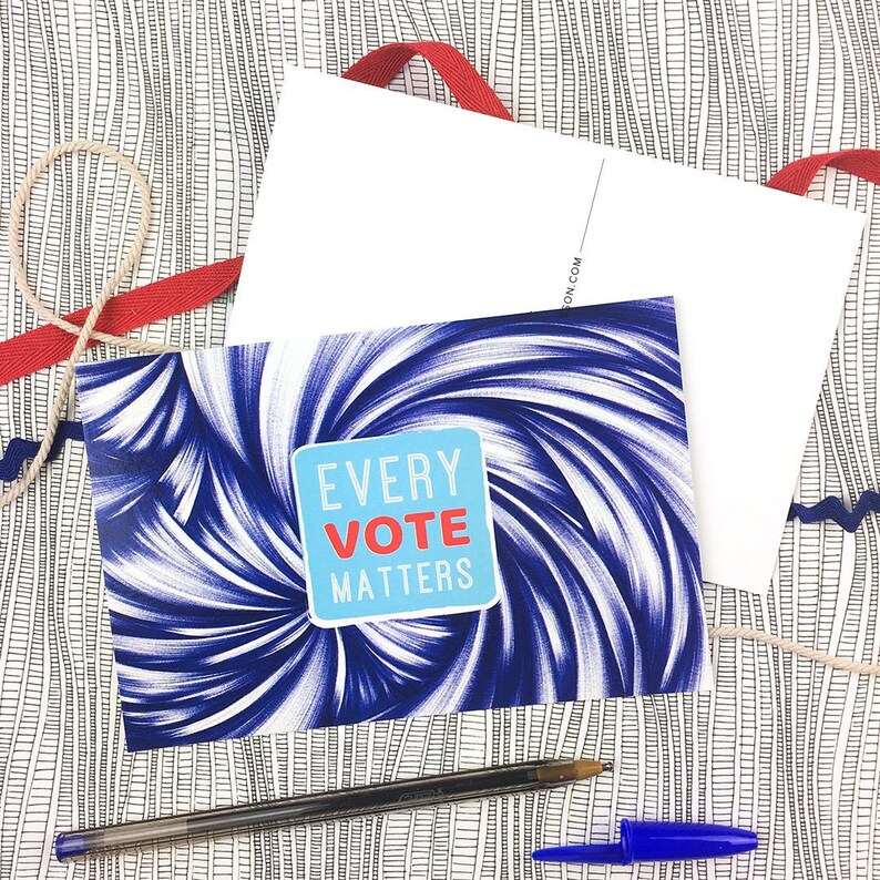 Set of 50 Voter Postcards Postcards to Voters Free Shipping Every Vote Matters Election Postcards Political Resistance image 3