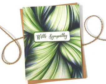 Sympathy Card - Condolences- Modern Sympathy Card -Sympathy Gift - Memorial Card - Funeral Card - Rememberance Card - Bereavement Card