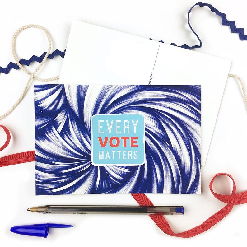 Set of 50 Voter Postcards Postcards to Voters Free Shipping Every Vote Matters Election Postcards Political Resistance image 2