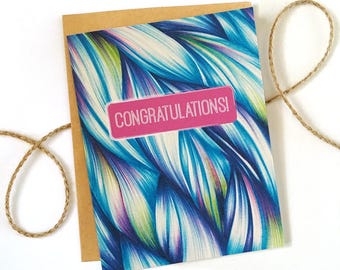 Congratulations Card - Wedding Congratulations - Anniversary Card - New Job - Promotion - New Baby - Congrats - Retirement Card - Pregnancy