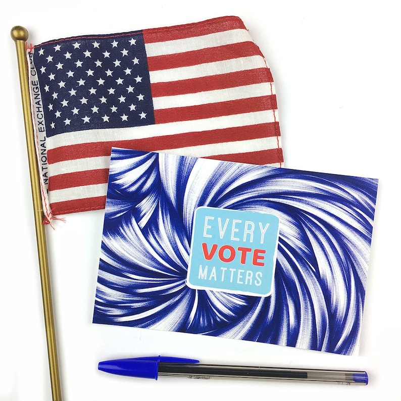 Set of 100 Voter Postcards Postcards to Voters Free Shipping Every Vote Matters Election Postcards Political Resistance image 2