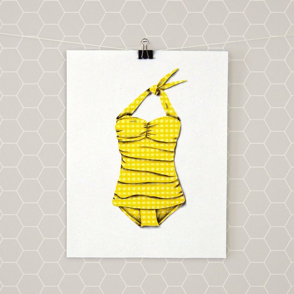 Bathing Suit Art Etsy