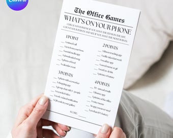 Office Game Printable Newspaper Template, Work Party Game Team Party Team Building Game Coworker Bonding Ideas Corporate Game Ideas 136