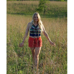 Stripes Halter Top Crochet Pattern by plfb