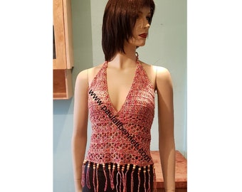 My Spring Halter Top Crochet Pttern by plfb
