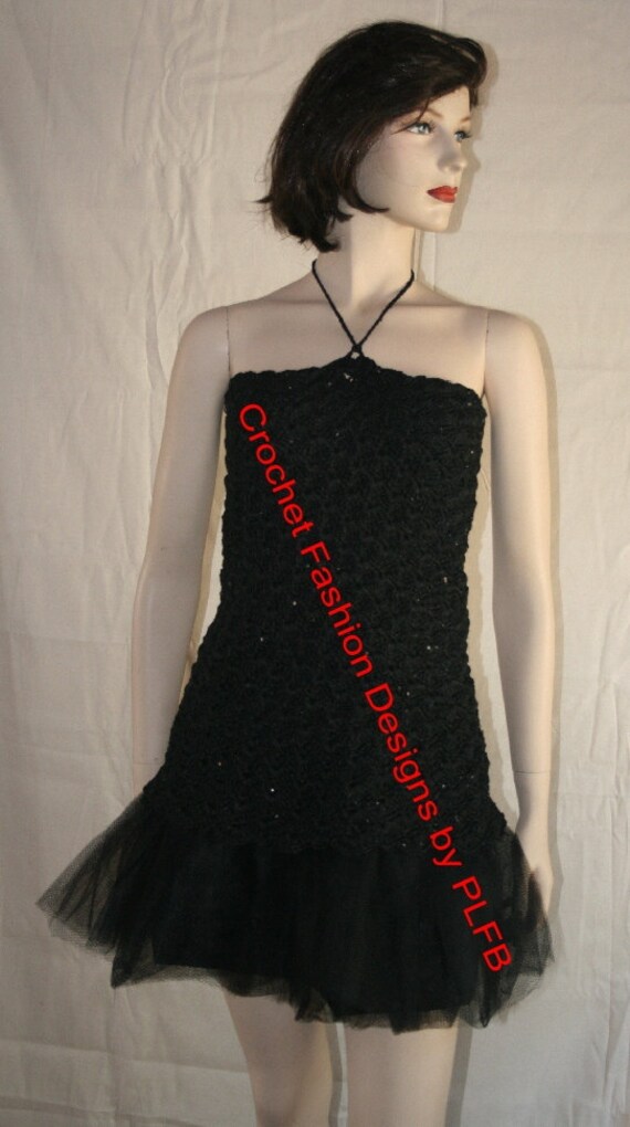 little black dress crochet pattern Dazzling Black Dress Crochet Pattern by plfb