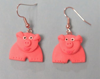 Dangly Pig Earrings